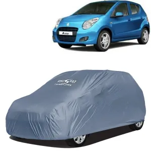 KINGSWAY® A Star Car Body Cover Dustproof for (Year 2008 to 2013) All Model, Compatible with Maruti Suzuki A Star Car Cover, Comes with Bird Droppings, Scratch, UV and Paint Protection, Grey Matty