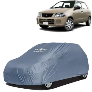 KINGSWAY® Alto 800 Car Body Cover Dustproof for (Year 2000 to 2012) All Model, Compatible with Maruti Suzuki Alto 800 Car Cover, Comes with Bird Droppings, Scratch, UV and Paint Protection, Grey Matty