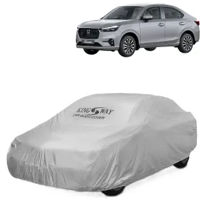 KINGSWAY® Amaze Car Body Cover Dustproof for (Year 2025 Onwards) All Model, Compatible with Honda Amaze Car Cover, Comes with Bird Droppings, Scratch, UV and Paint Protection, Silver Matty