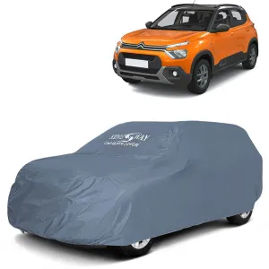 KINGSWAY® C3 Car Body Cover Dustproof for (Year 2022 Onwards) All Model, Compatible with Citroen C3 Car Cover, Comes with Bird Droppings, Scratch, UV and Paint Protection, Grey Matty