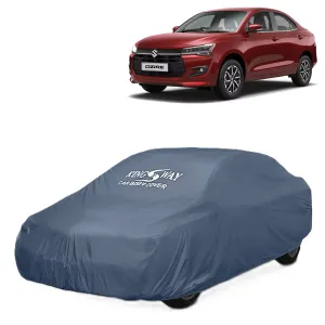 KINGSWAY® Dzire Car Body Cover Dustproof for (Year 2024 Onwards) All Model, Compatible with Maruti Suzuki Dzire Car Cover, Comes with Bird Droppings, Scratch, UV and Paint Protection, Grey Matty