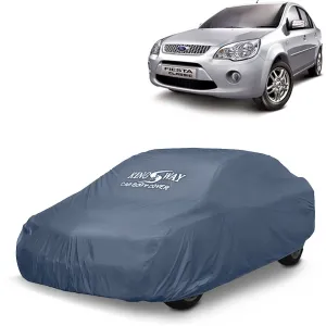 KINGSWAY® Fiesta Car Body Cover Dustproof for (Year 2005 to 2011) All Model, Compatible with Ford Fiesta Car Cover, Comes with Bird Droppings, Scratch, UV and Paint Protection, Grey Matty