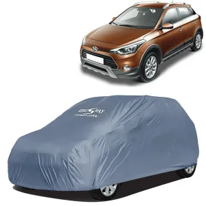 KINGSWAY® I20 Active Car Body Cover Dustproof for (Year 2015 to 2020) All Model, Compatible with Hyundai I20 Active Car Cover, Comes with Bird Droppings, Scratch, UV and Paint Protection, Grey Matty