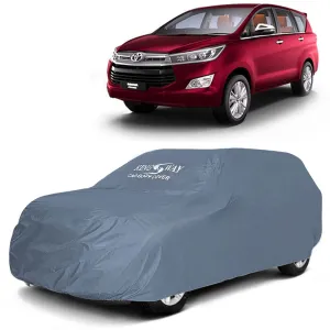 KINGSWAY® Innova Crysta Car Body Cover Dustproof for (Year 2015 to 2021) All Model, Compatible with Toyota Innova Crysta Car Cover, Comes with Bird Poop, Scratch, UV and Paint Protection, Grey Matty