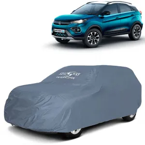 KINGSWAY® Nexon EV Car Body Cover Dustproof for (Year 2020 to 2023) All Model, Compatible with Tata Nexon EV Car Cover, Comes with Bird Droppings, Scratch, UV and Paint Protection, Grey Matty