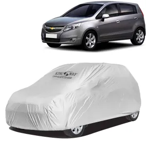 KINGSWAY® Sail UVA Car Body Cover Dustproof for (Year 2012 to 2017) All Model, Compatible with Chevrolet Sail UVA Car Cover, Comes with Bird Droppings, Scratch, UV and Paint Protection, Silver Matty