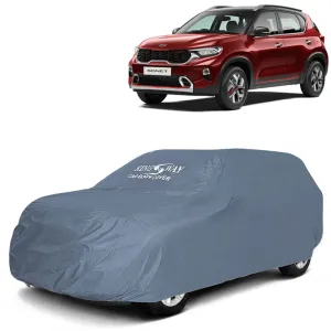 KINGSWAY® Sonet Car Body Cover Dustproof for (Year 2020 to 2024) All Model, Compatible with Kia Sonet Car Cover, Comes with Bird Droppings, Scratch, UV and Paint Protection, Grey Matty