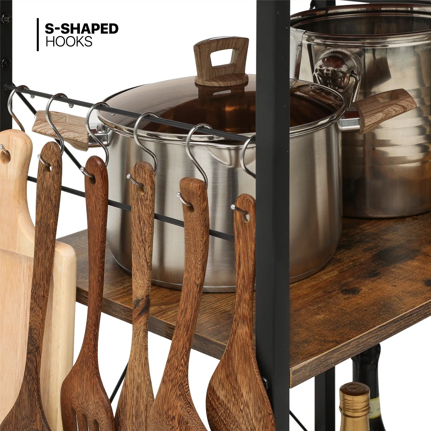 Kitchen Baker's Rack 35.5"x16"x52" - with Movable Basket