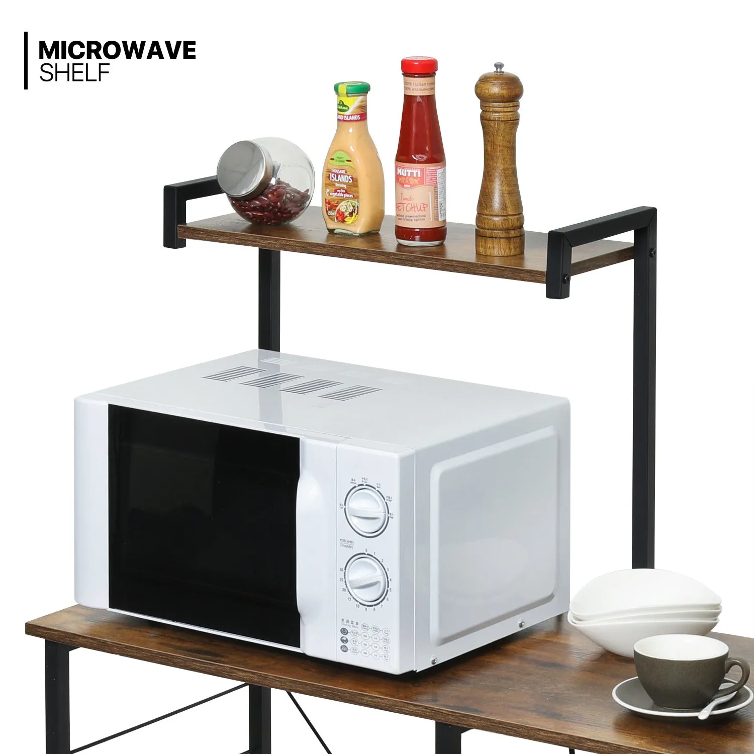Kitchen Baker's Rack 35.5"x16"x52" - with Movable Basket