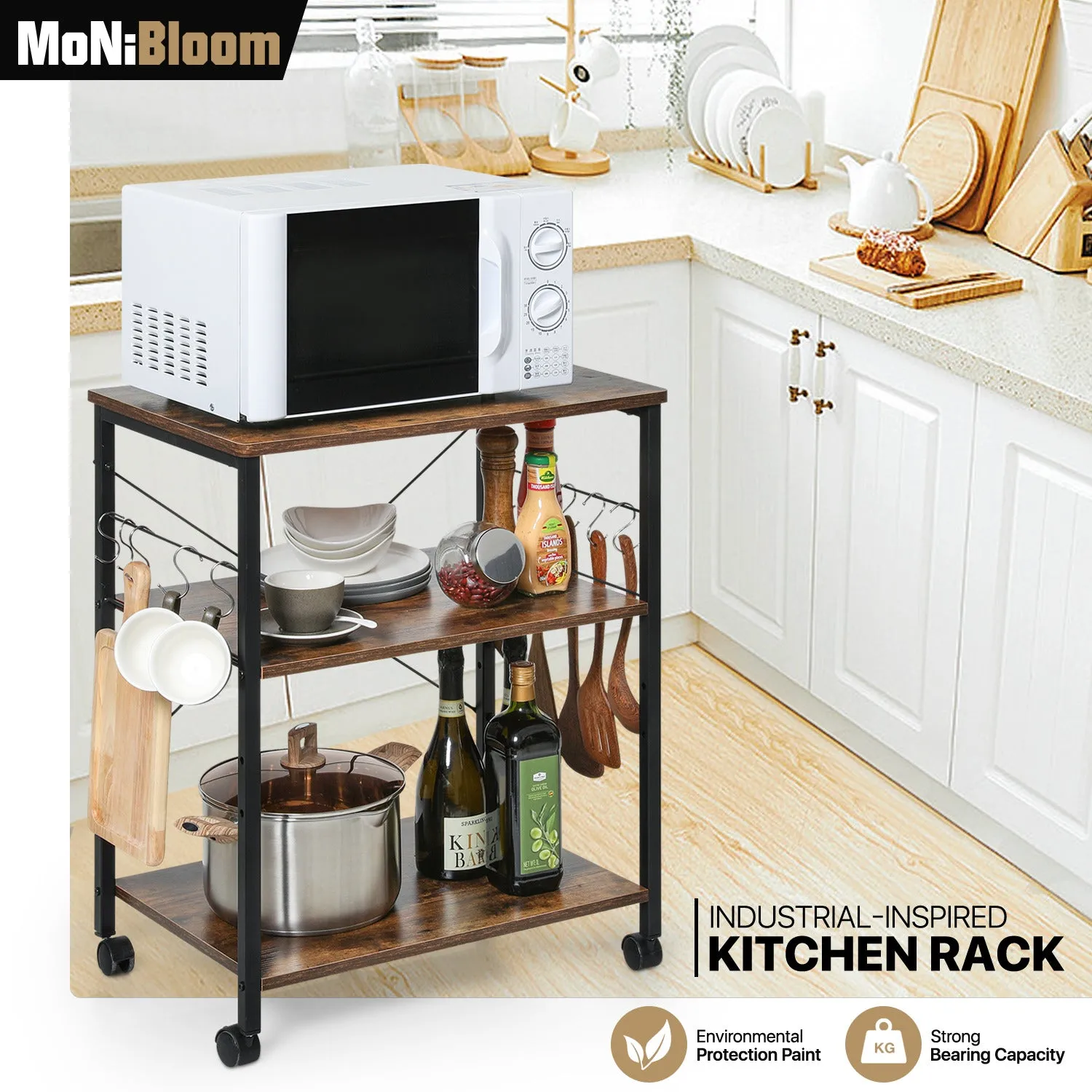 Kitchen Baker's Rack Kitchen Utensil Cart 24"x16"x29"