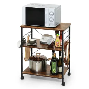 Kitchen Baker's Rack Kitchen Utensil Cart 24"x16"x29"