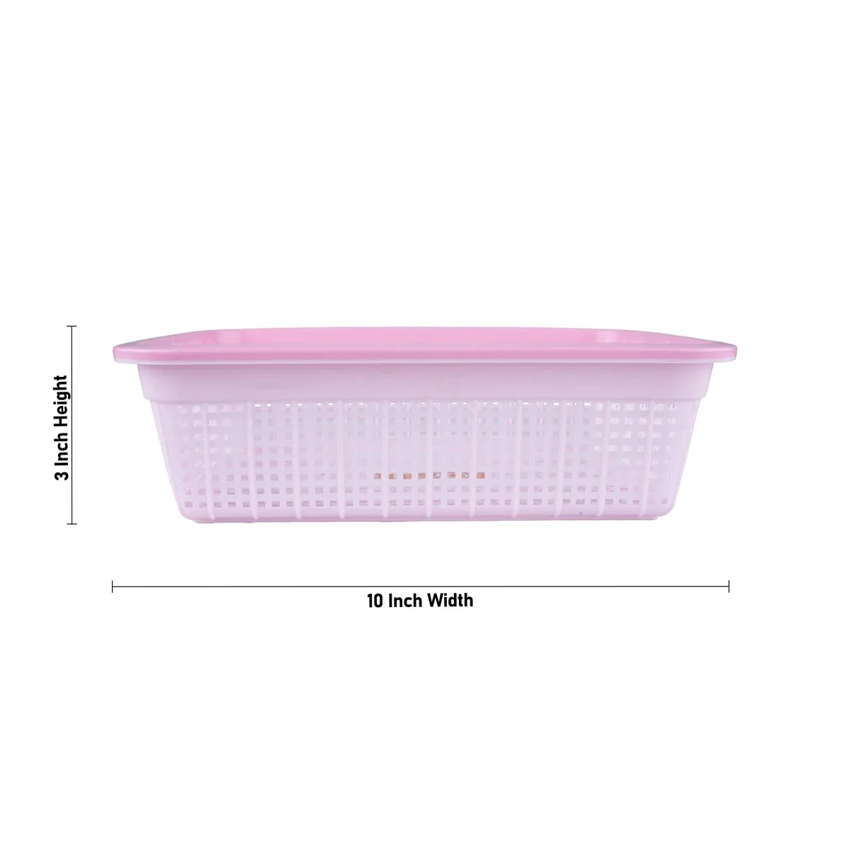 Kitchen Basket - 3 x 10 Inches | Plastic Basket/ Fruits Basket/ Rectangle Shape Storage Basket for Home