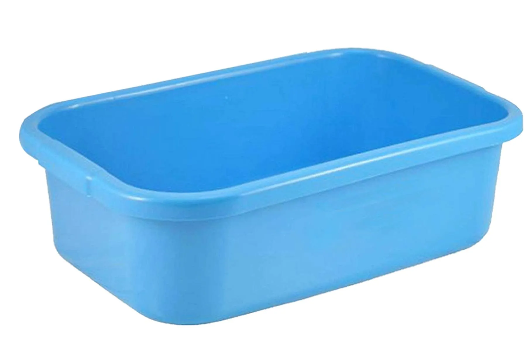 Kuber Industries 2 Pieces Unbreakable Plastic Big Size Multipurpose Desk Organizer,kitchenTray,Storage Basket/Big Tray (Blue)-KUBERMART1578