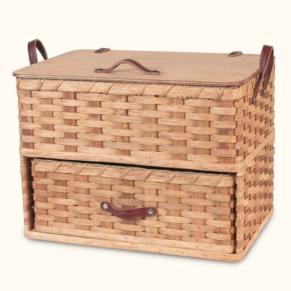 Large Rustic Bread Box | Vintage Amish Countertop Storage Organizer