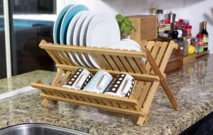 Lipper International Bamboo Folding Dish Rack
