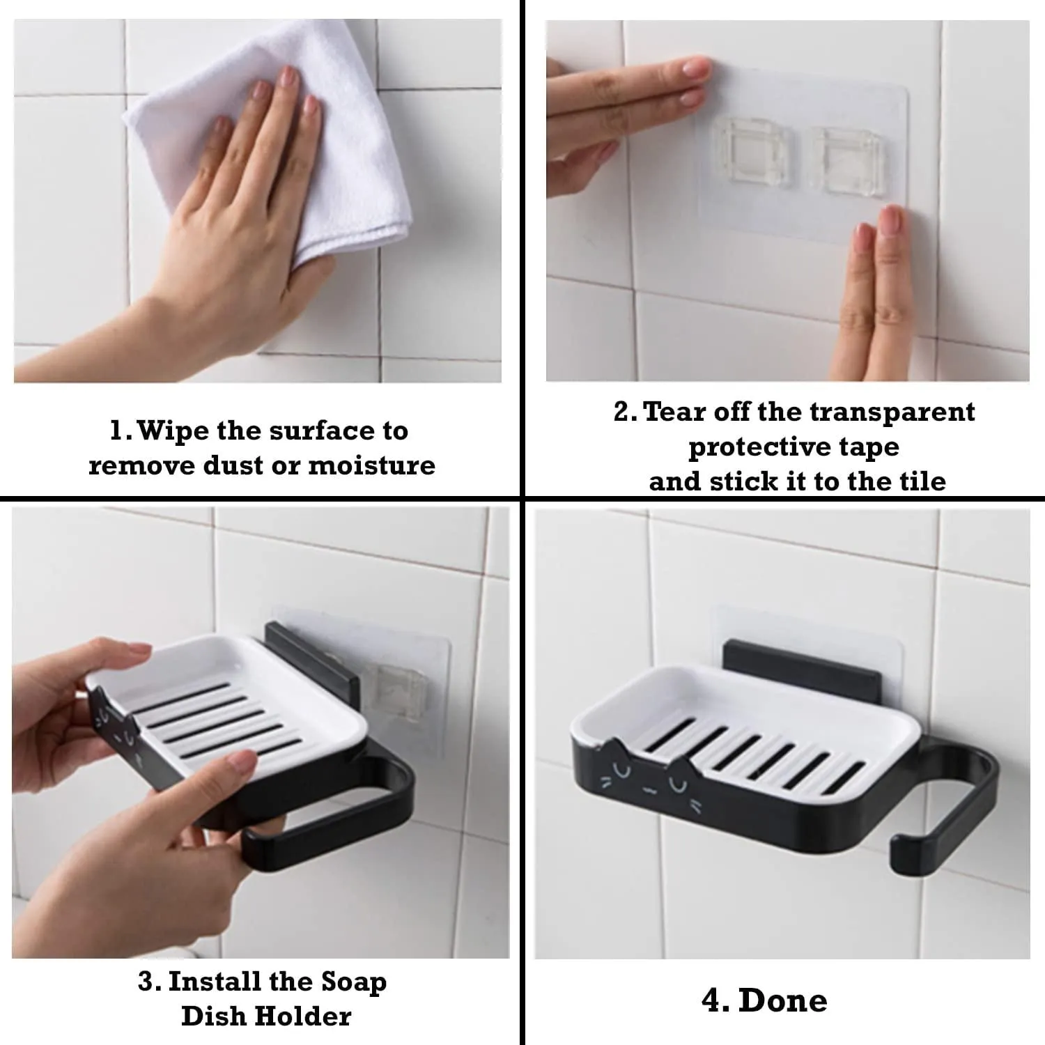 Magic Sticker Series Self Adhesive Kitchen Bathroom Soap Holder Dish