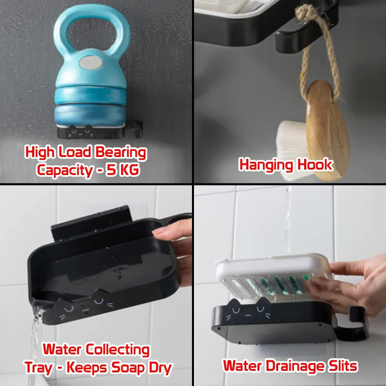 Magic Sticker Series Self Adhesive Kitchen Bathroom Soap Holder Dish