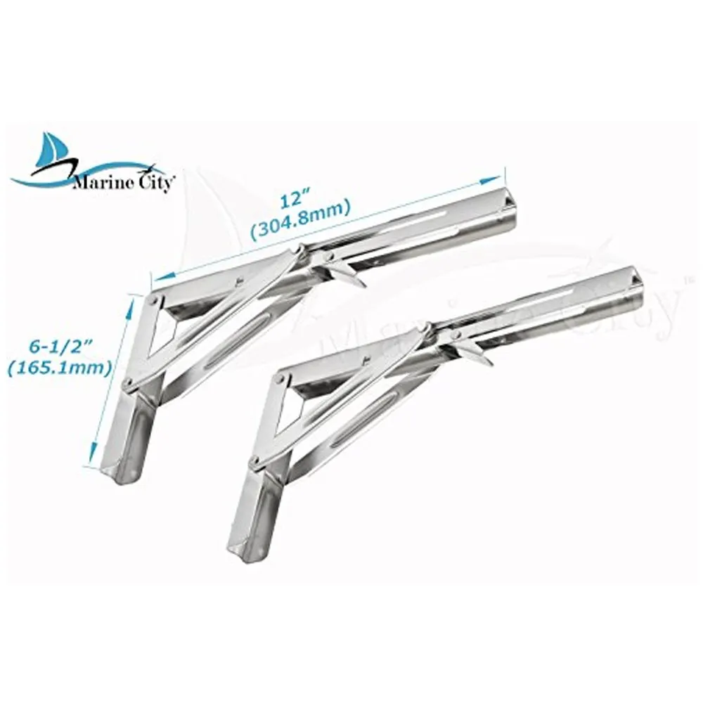 Marine City Boat Stainless Steel Table Bracket - Short Release Arm, L:12”,551LB (1pcs)