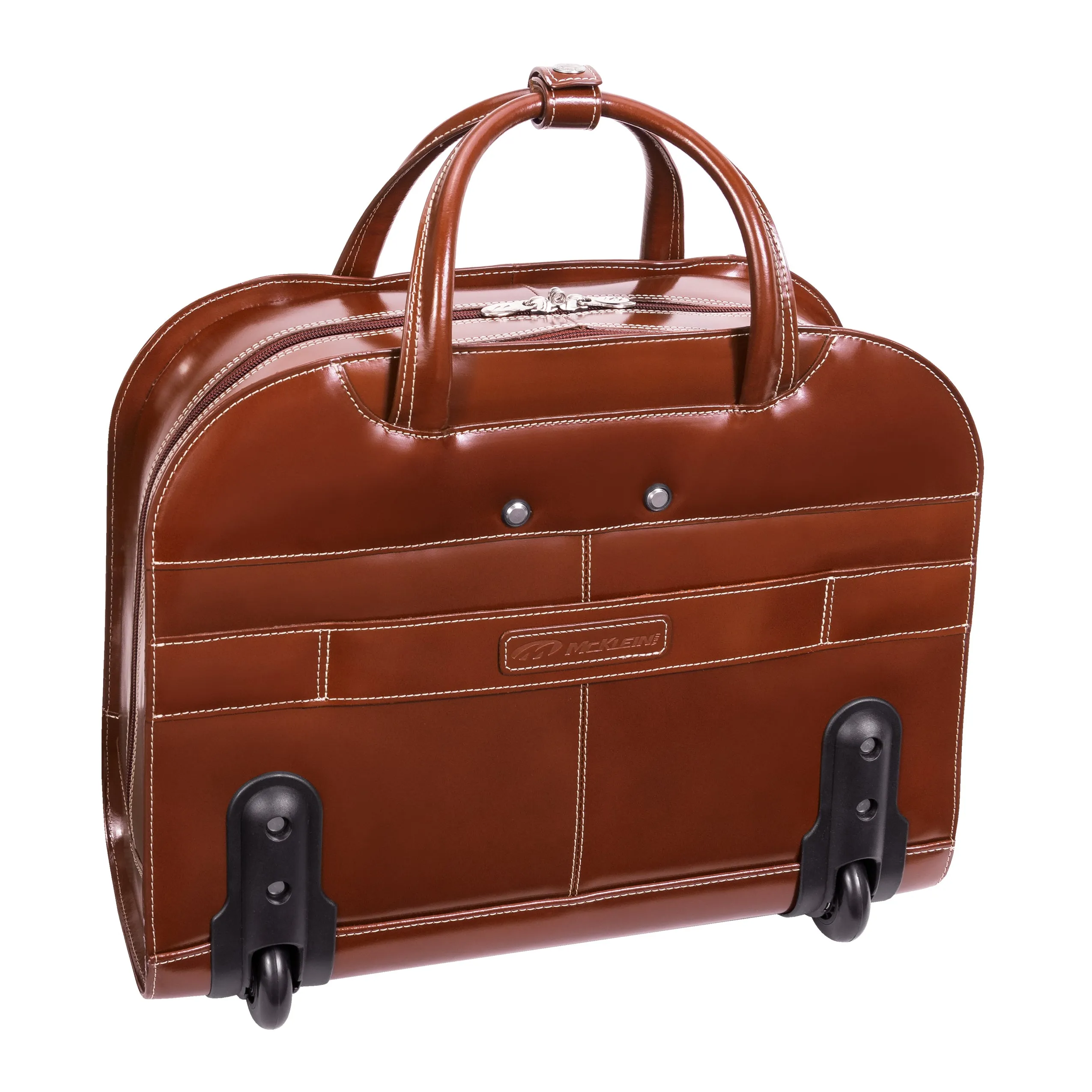 McKlein DAVIS 15" Leather  Wheeled Ladies' Laptop Briefcase