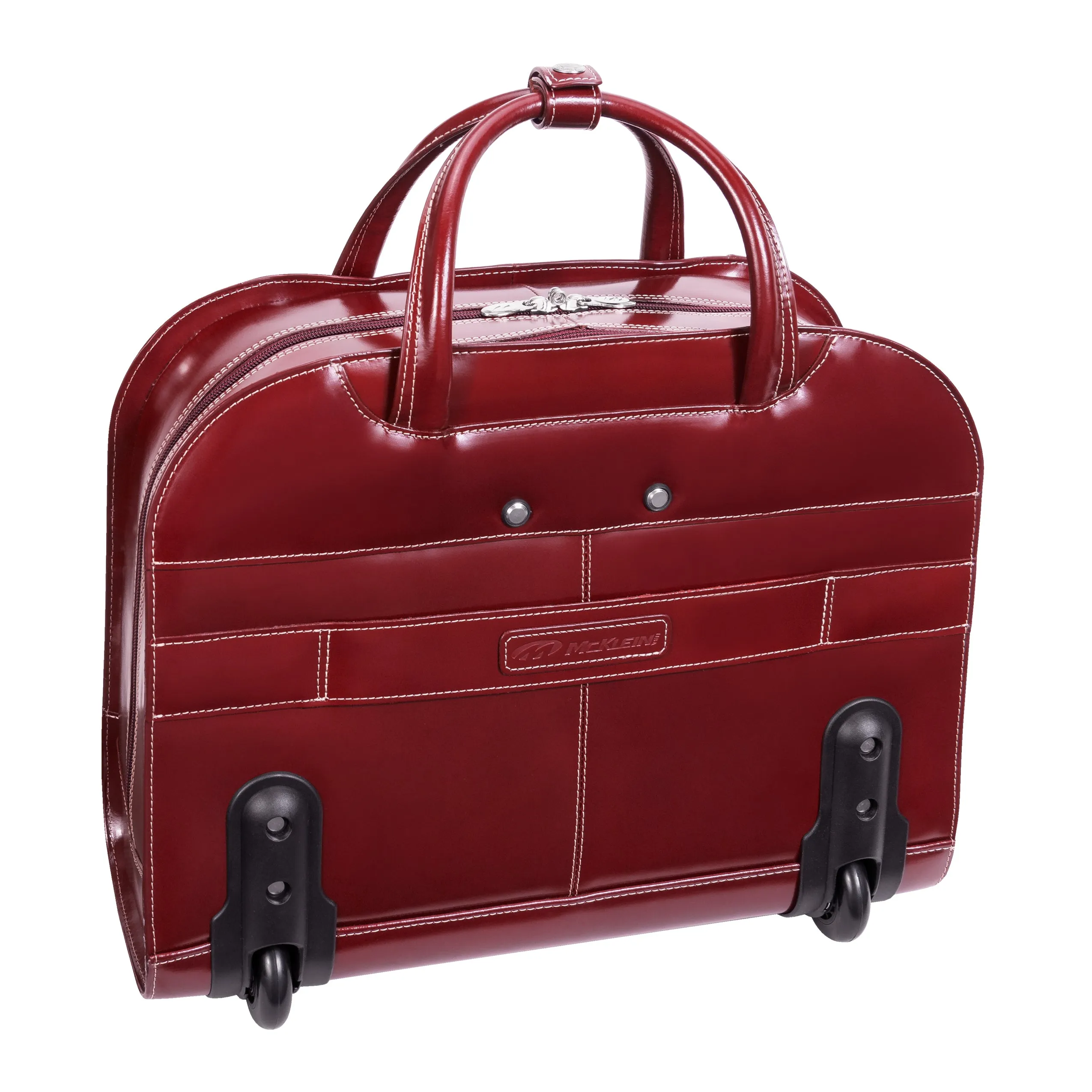 McKlein DAVIS 15" Leather  Wheeled Ladies' Laptop Briefcase