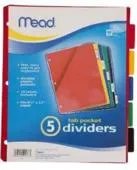Mead 5 Tab Pocket Dividers