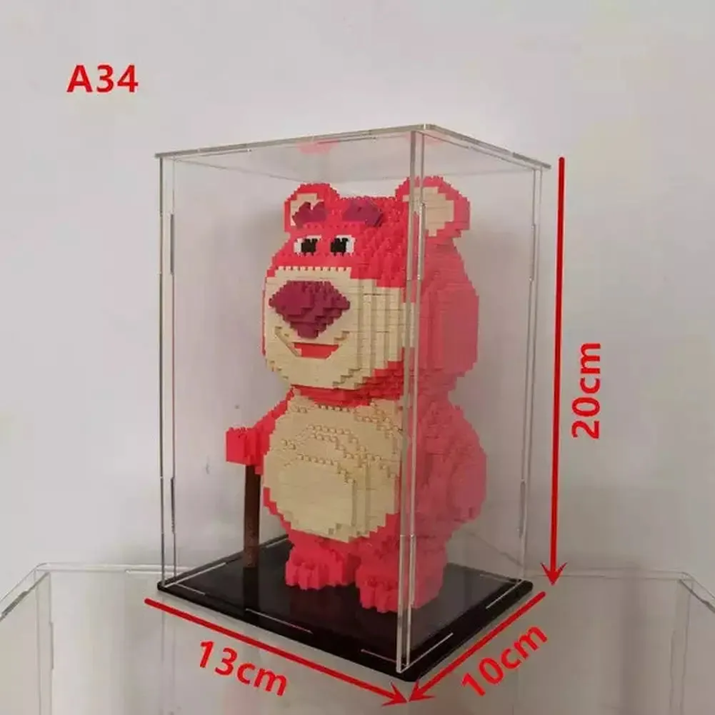 MOC  Compatible  *A* Transparent Acrylic Display Box For Micro Building Blocks 36 Styles Dustproof Mini Bricks Toy Collection Showcase Box (No Model)