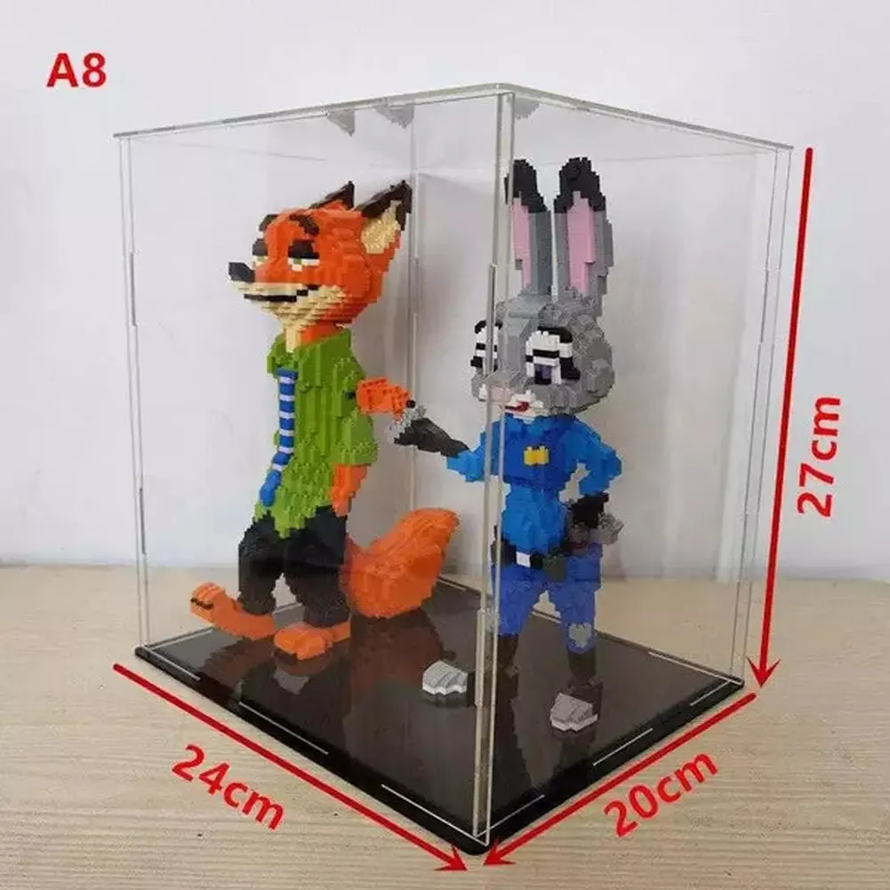 MOC  Compatible  *A* Transparent Acrylic Display Box For Micro Building Blocks 36 Styles Dustproof Mini Bricks Toy Collection Showcase Box (No Model)