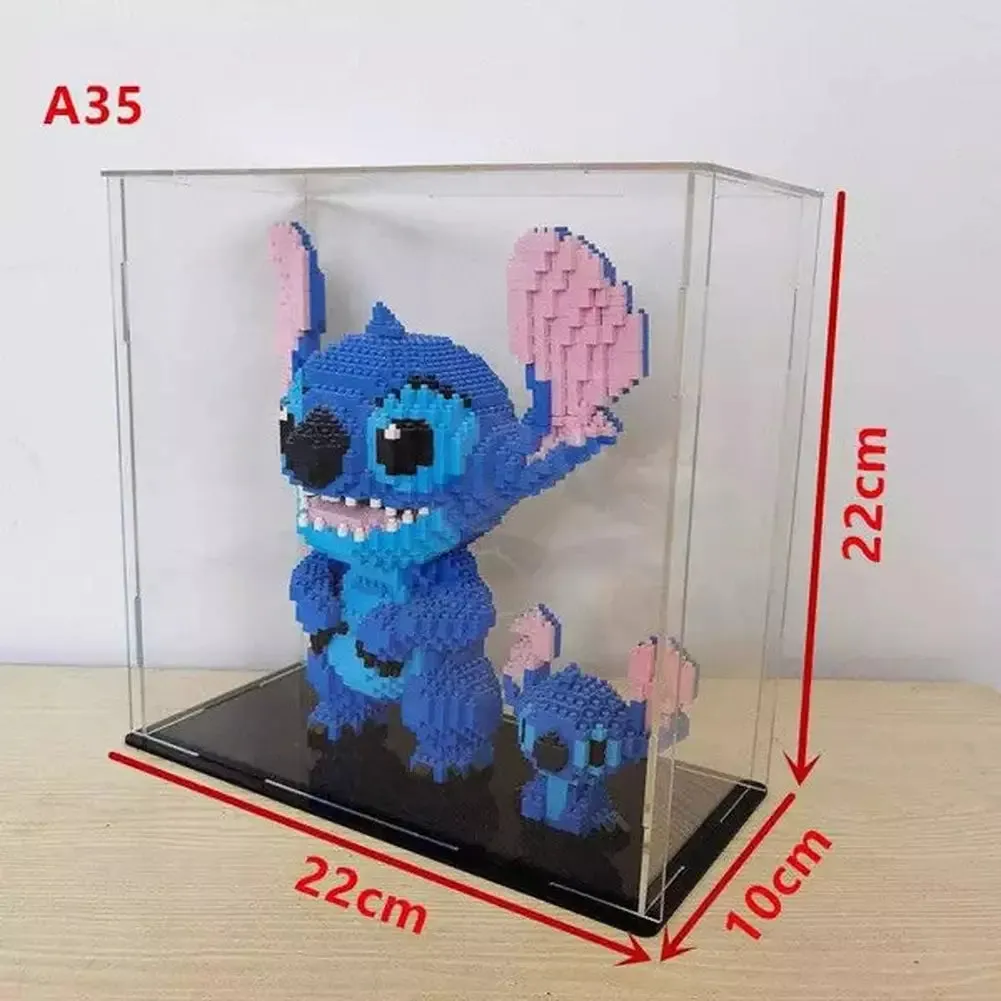 MOC  Compatible  *A* Transparent Acrylic Display Box For Micro Building Blocks 36 Styles Dustproof Mini Bricks Toy Collection Showcase Box (No Model)
