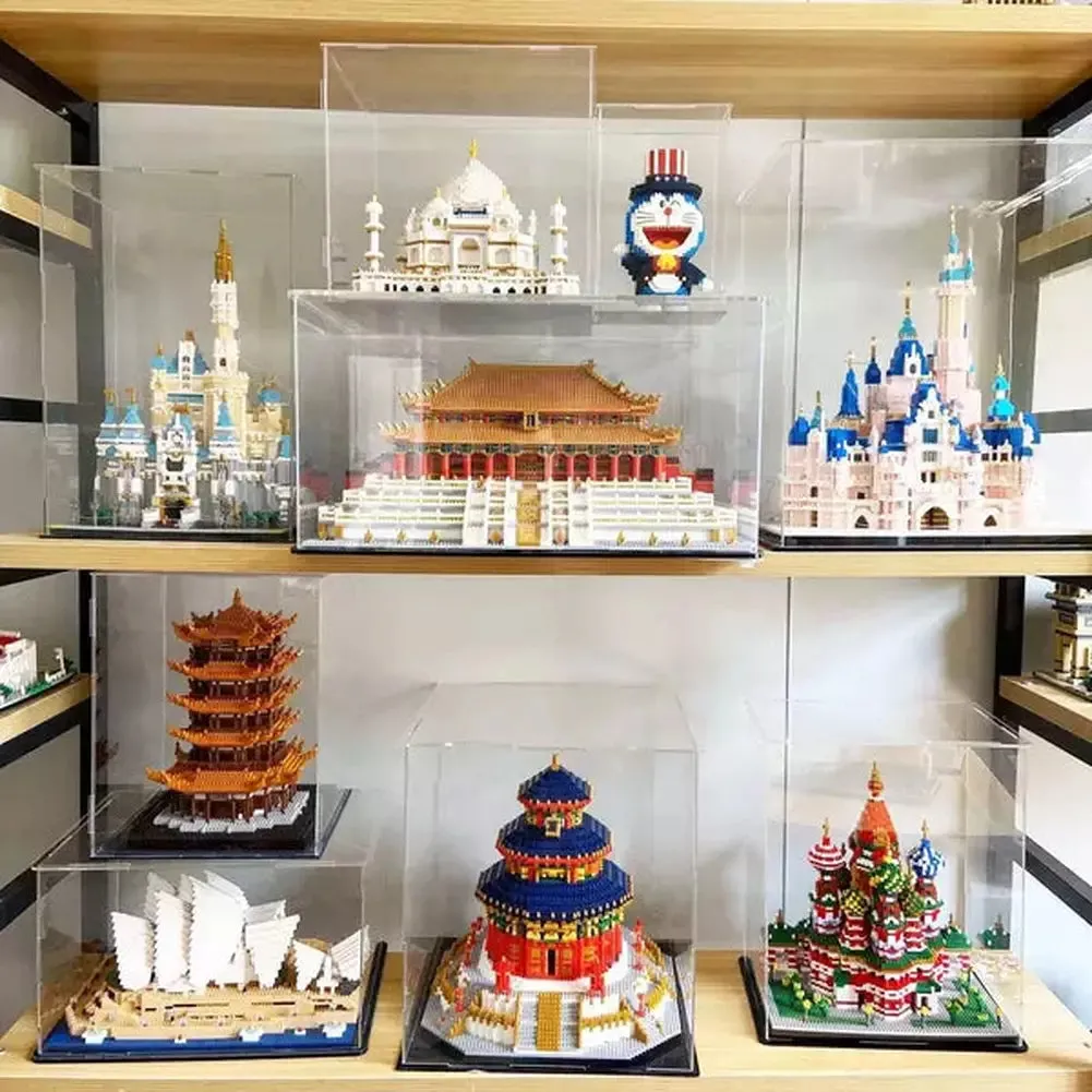 MOC  Compatible  *A* Transparent Acrylic Display Box For Micro Building Blocks 36 Styles Dustproof Mini Bricks Toy Collection Showcase Box (No Model)
