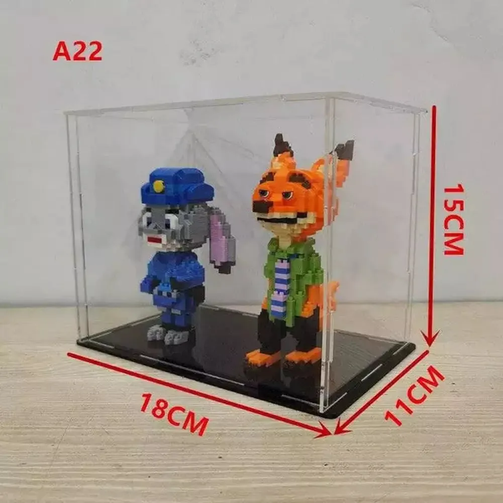 MOC  Compatible  *A* Transparent Acrylic Display Box For Micro Building Blocks 36 Styles Dustproof Mini Bricks Toy Collection Showcase Box (No Model)