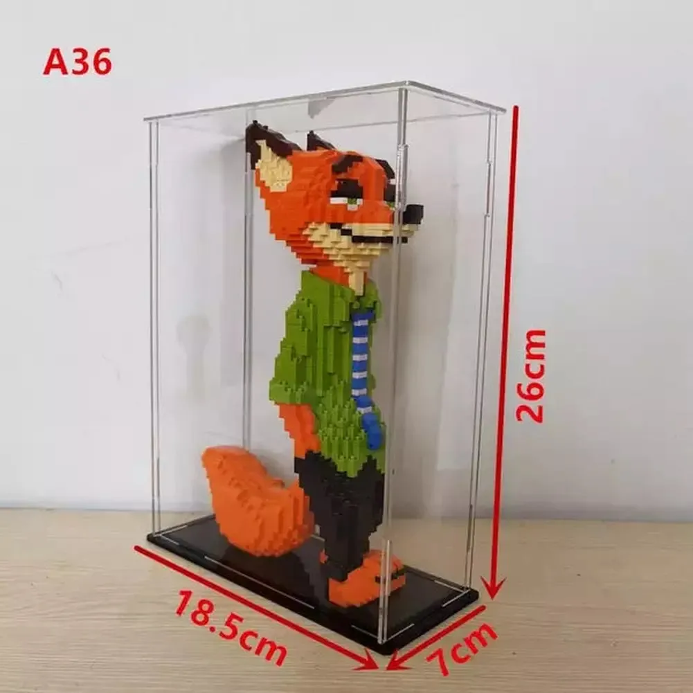 MOC  Compatible  *A* Transparent Acrylic Display Box For Micro Building Blocks 36 Styles Dustproof Mini Bricks Toy Collection Showcase Box (No Model)