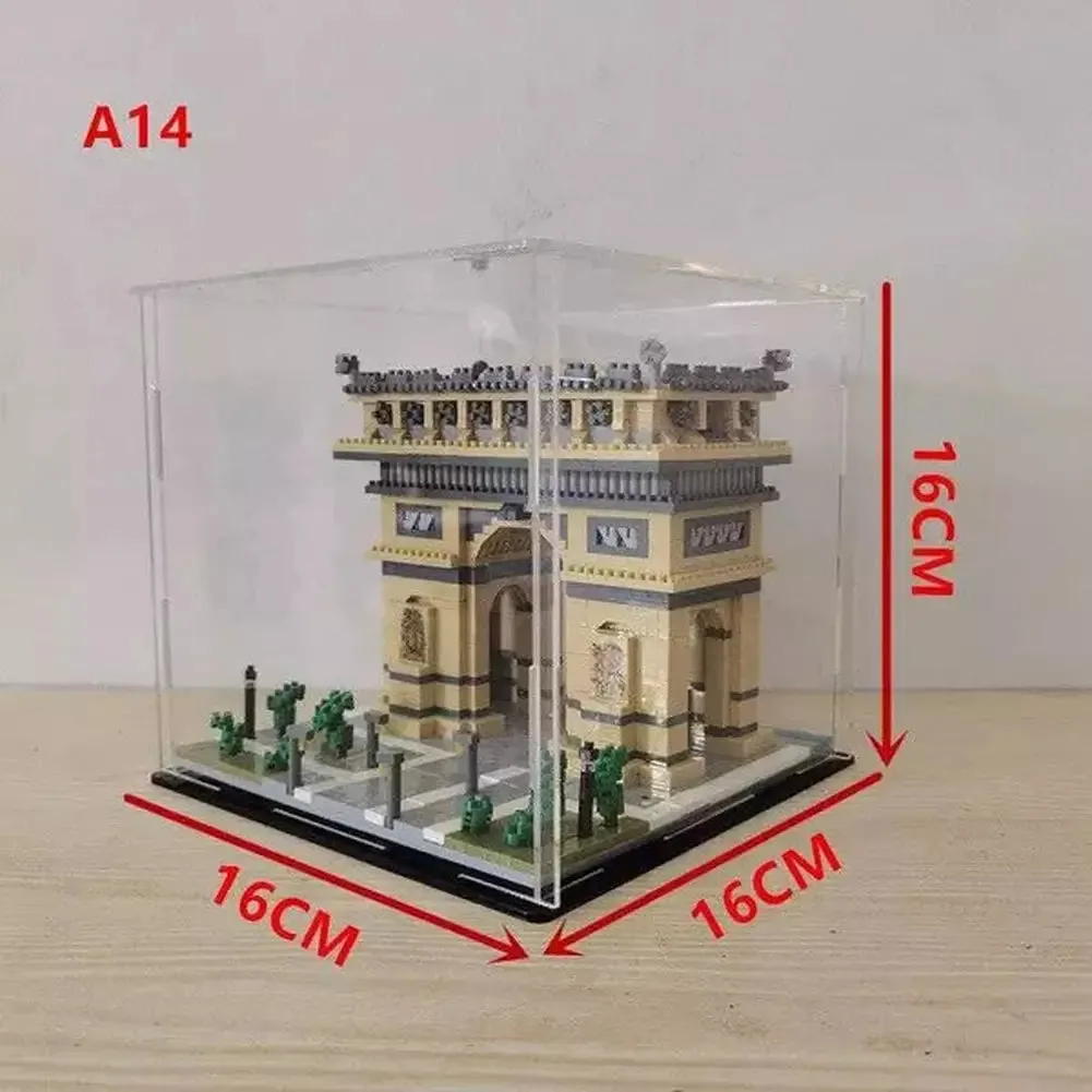 MOC  Compatible  *A* Transparent Acrylic Display Box For Micro Building Blocks 36 Styles Dustproof Mini Bricks Toy Collection Showcase Box (No Model)