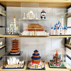 MOC  Compatible  *A* Transparent Acrylic Display Box For Micro Building Blocks 36 Styles Dustproof Mini Bricks Toy Collection Showcase Box (No Model)