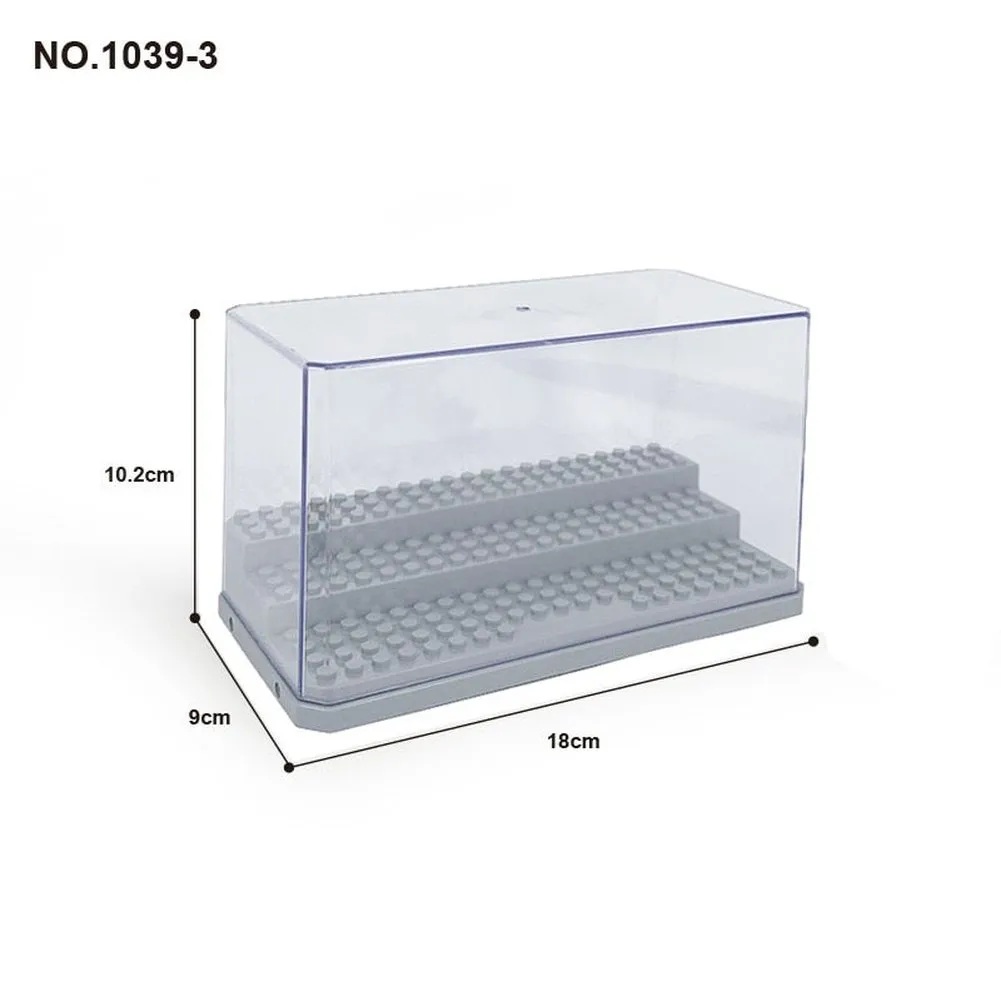 MOC  Compatible  Acrylic Display Case/Box 3 Steps Dustproof Base Plate Assembly Building Blocks Dolls Display Case Figures Storage Box Kids Toys
