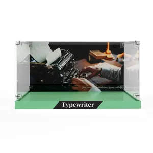 MOC NON  Acrylic Display Case for Typewriter 21327  Ideas Showcase Dustproof Clear Display Box ( Set not Included）