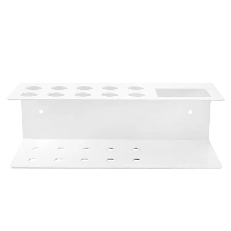 Modern Simple White 10-Slot Dry Erase Marker Holder Rack