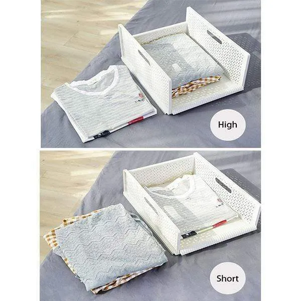 Multi-Function Collapsible Plastic Drawer Storage Organizer Basket