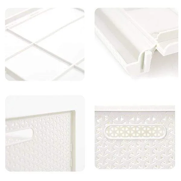 Multi-Function Collapsible Plastic Drawer Storage Organizer Basket