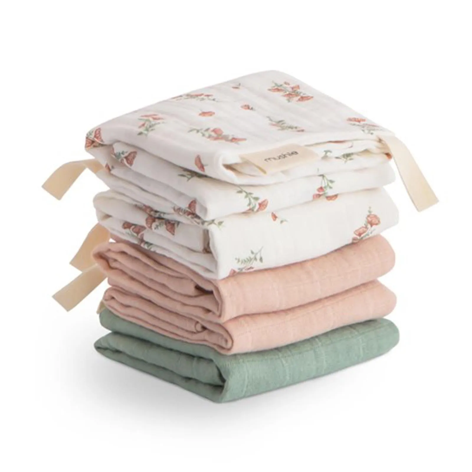 Mushie Muslin Cotton Washcloth 5-Pack