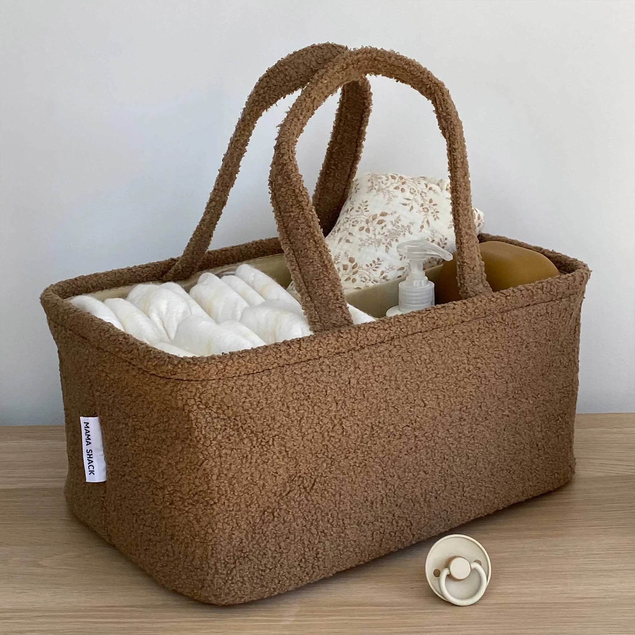 Nappy Caddy - Teddy Fleece - Walnut