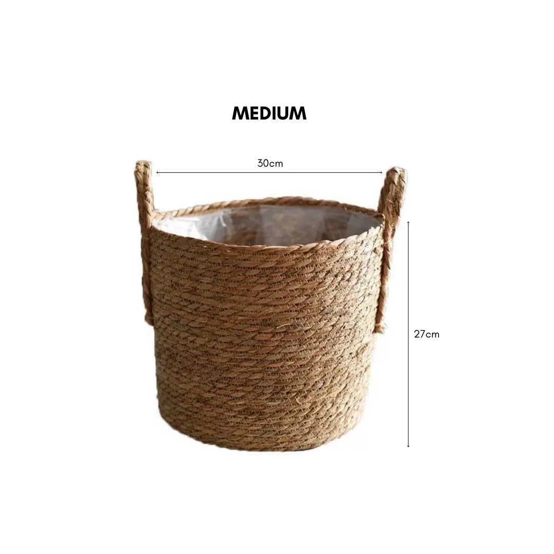 Norea  Hand Made Seagrass Woven Plant Basket