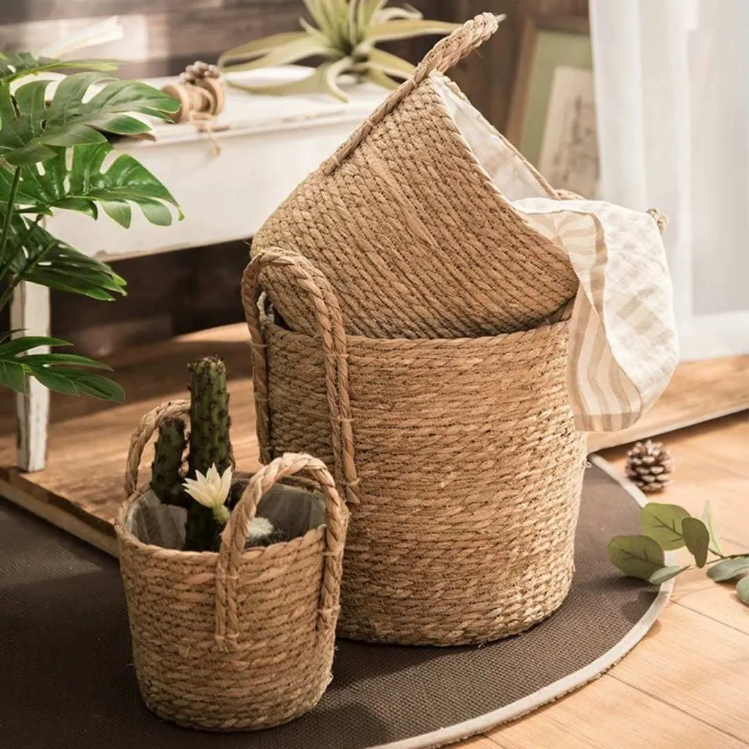 Norea  Hand Made Seagrass Woven Plant Basket