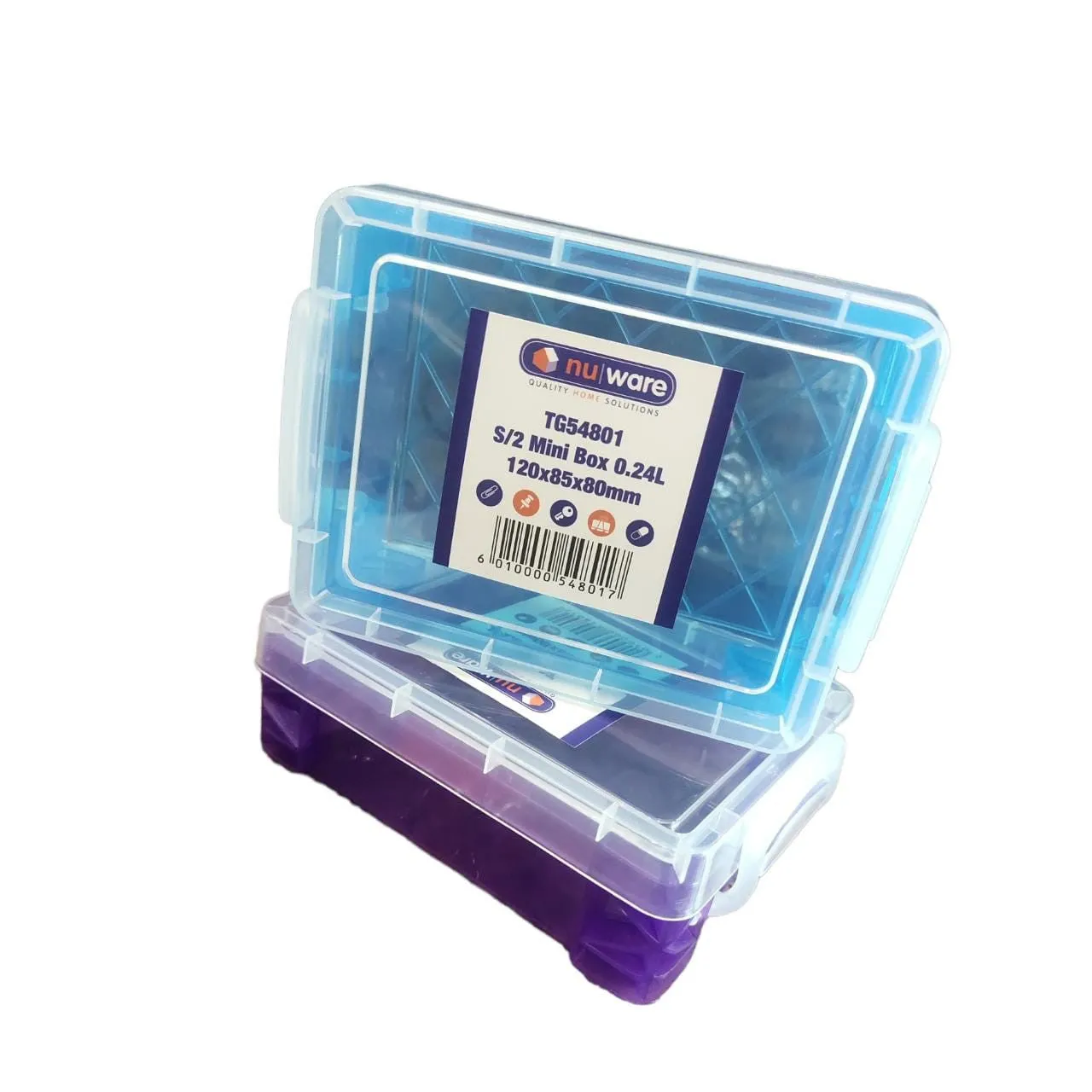 Nu ware Plastic Storage Utility Container Box Mini 0.24L 120x85x80mm S/2