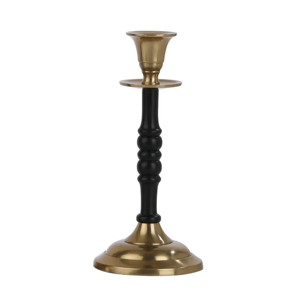 Olen small Candle Holder Gold & Black