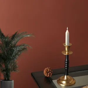 Olen small Candle Holder Gold & Black