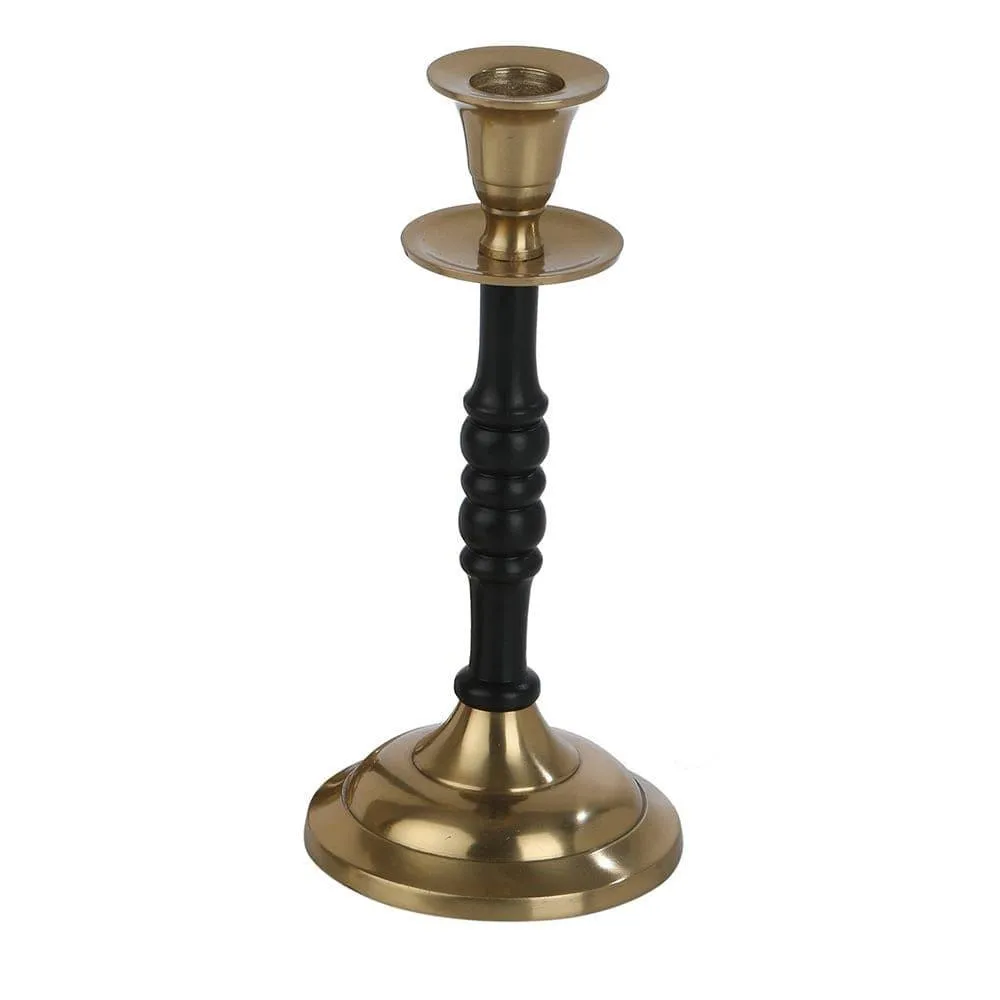 Olen small Candle Holder Gold & Black