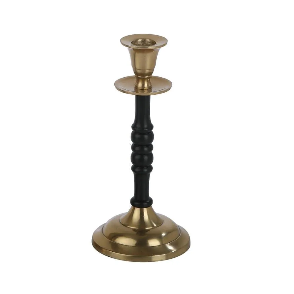 Olen small Candle Holder Gold & Black