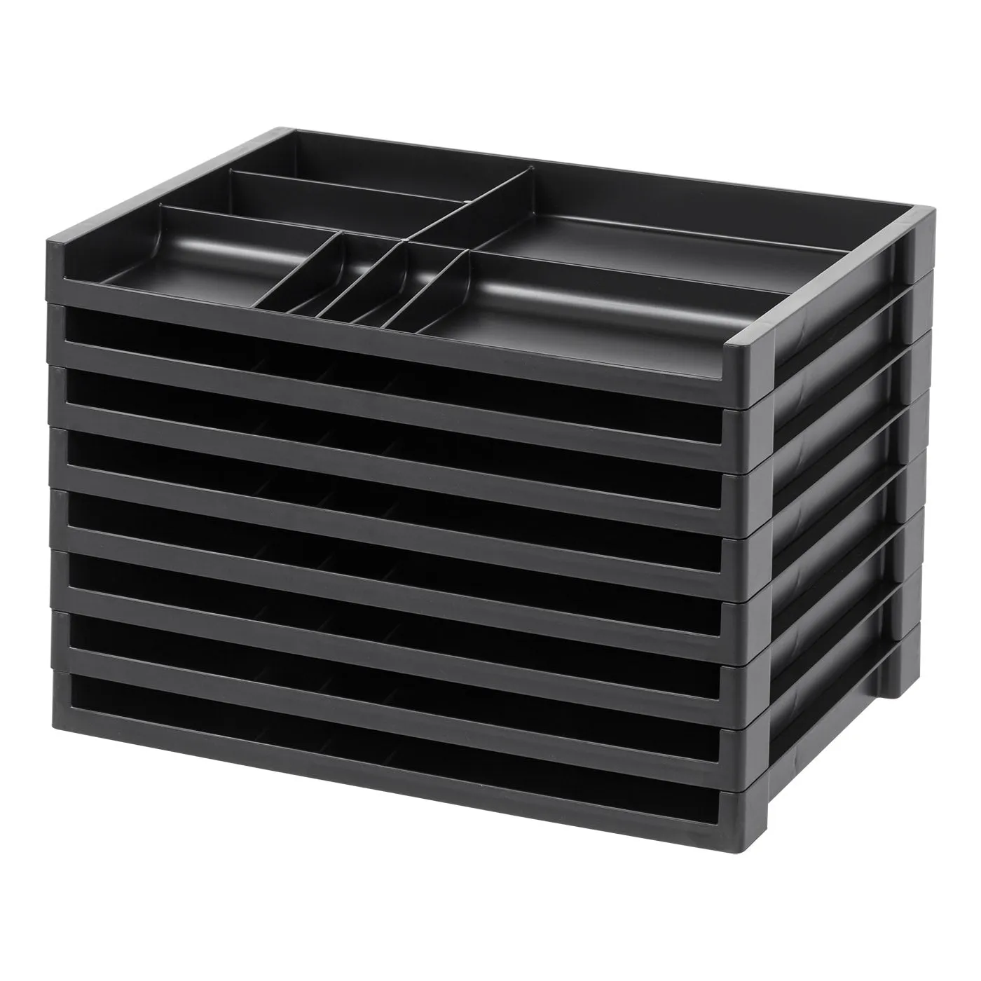 Organizer Tray, 8 Pack, Black