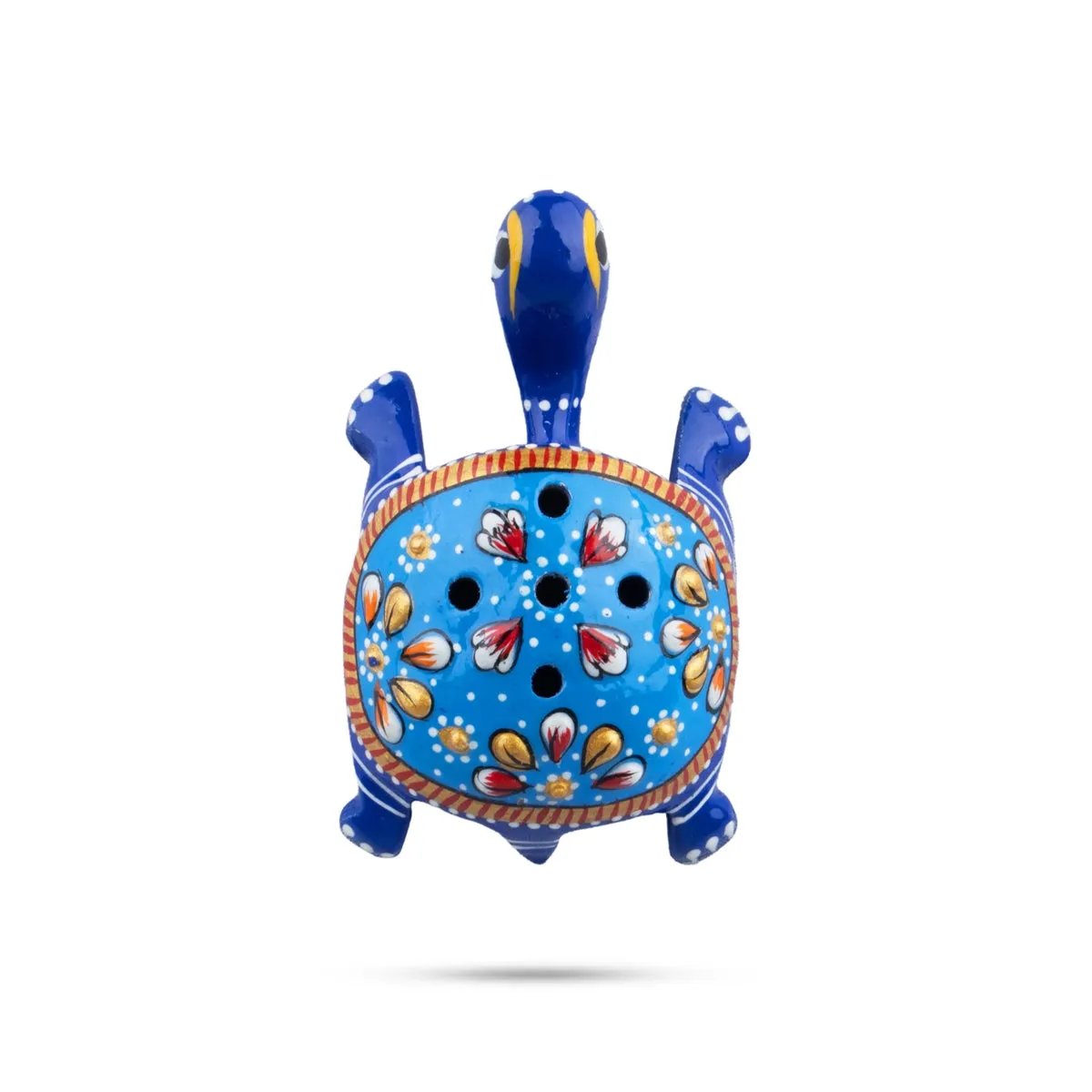 Painted Agarbathi Stand - 1 x 2.5 Inches | Aluminium Agarbatti Holder/ Tortoise Design Incense Stick Holder