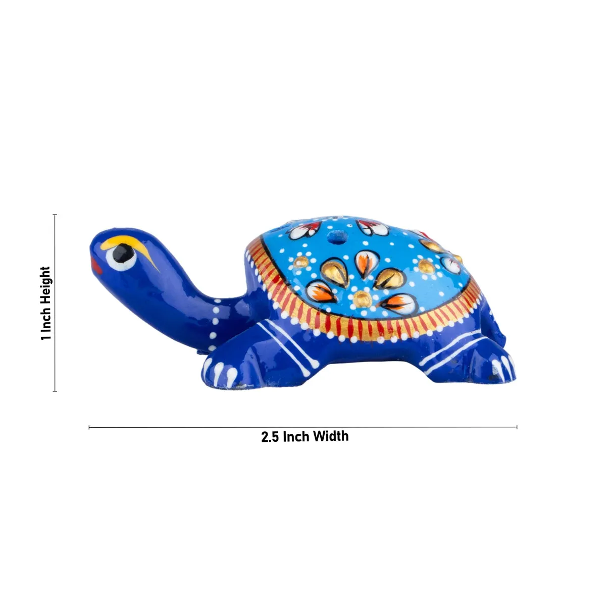 Painted Agarbathi Stand - 1 x 2.5 Inches | Aluminium Agarbatti Holder/ Tortoise Design Incense Stick Holder